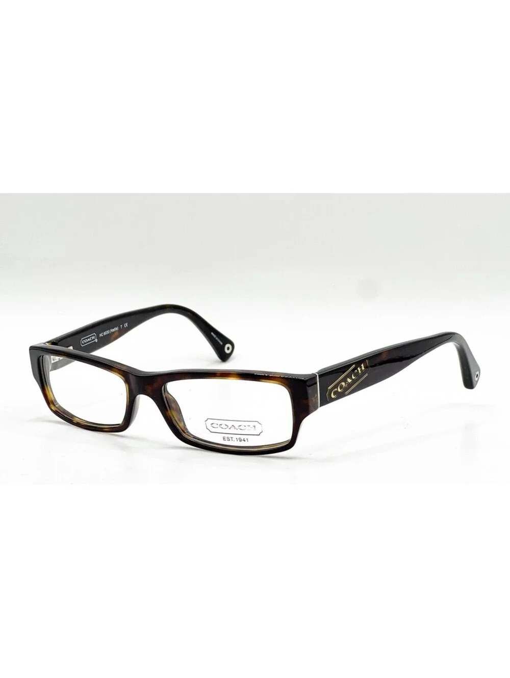 Coach HC 6030 5001 Dark Tortoise Rectangle Authentic Eyeglass Frames 50-15-135